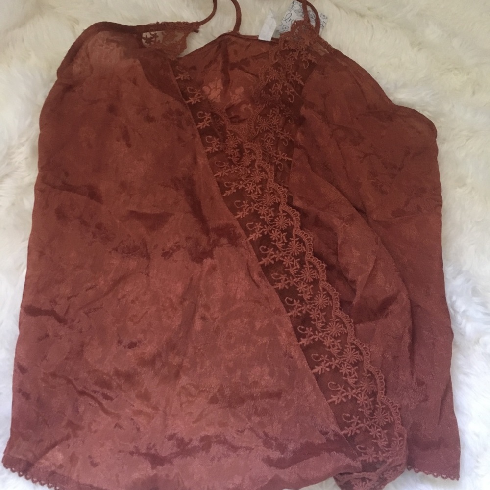 Swept tank top bronze by free people